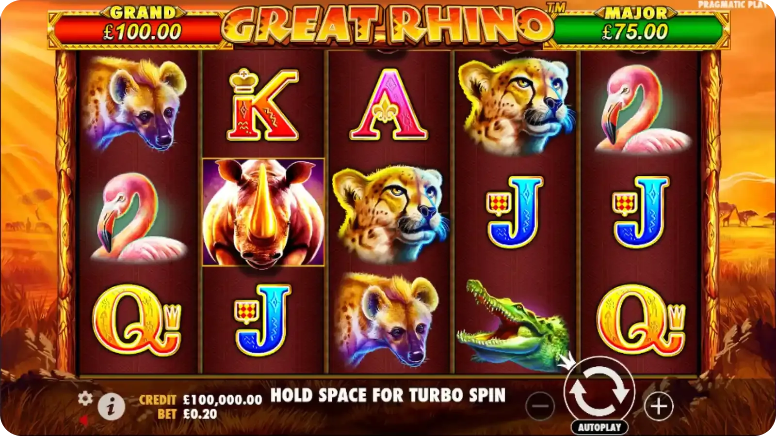 Great Rhino slot Theme and Graphics